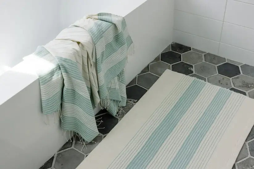 Teka handwoven Ethiopian cotton bath mat