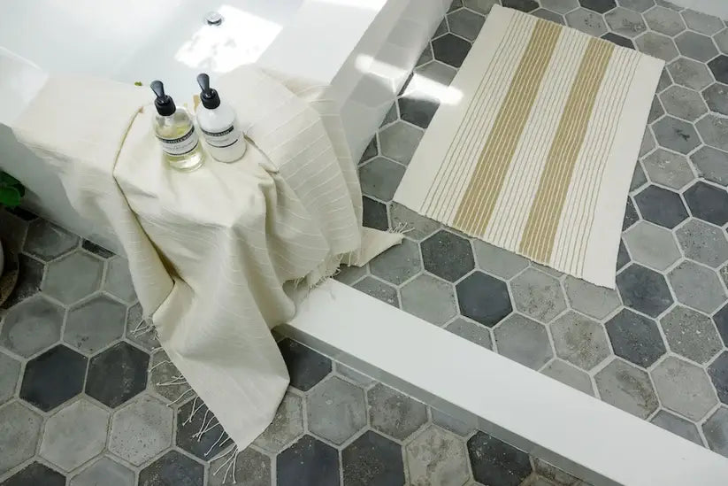 Teka handwoven Ethiopian cotton bath mat