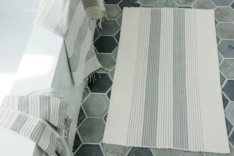 Teka handwoven Ethiopian cotton bath mat