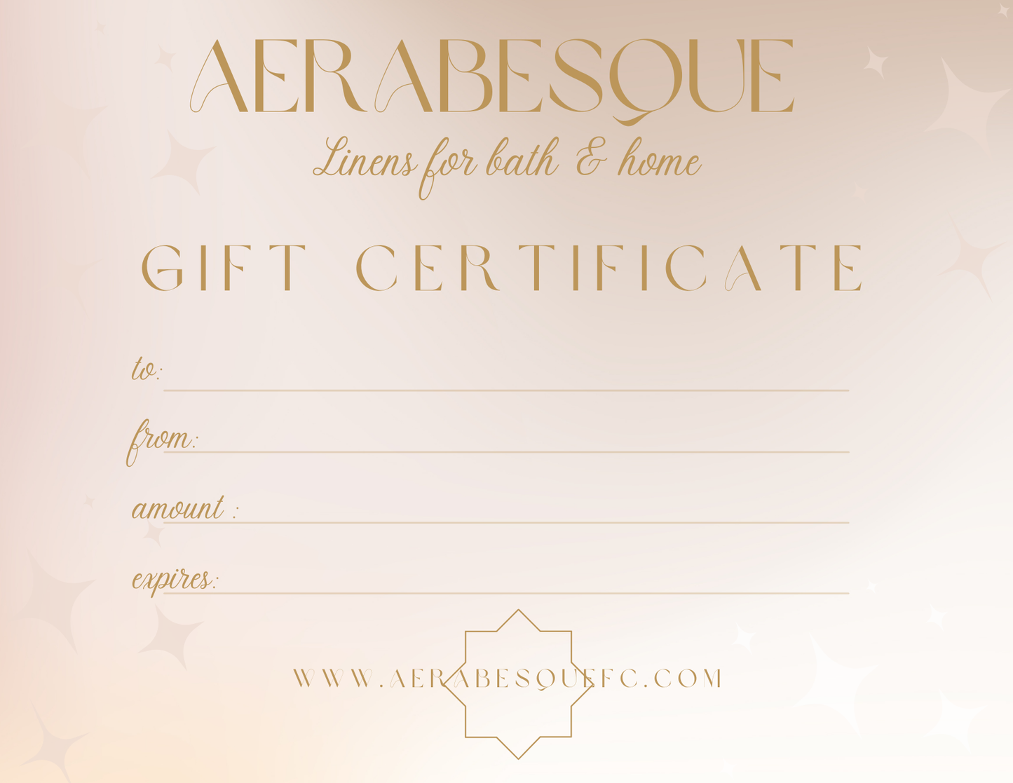 Gift Certificate-Aerabesque