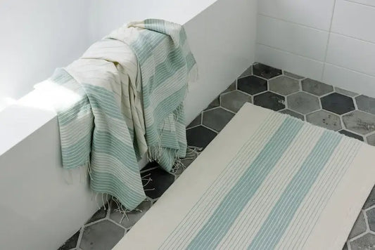 Teka handwoven Ethiopian cotton bath mat