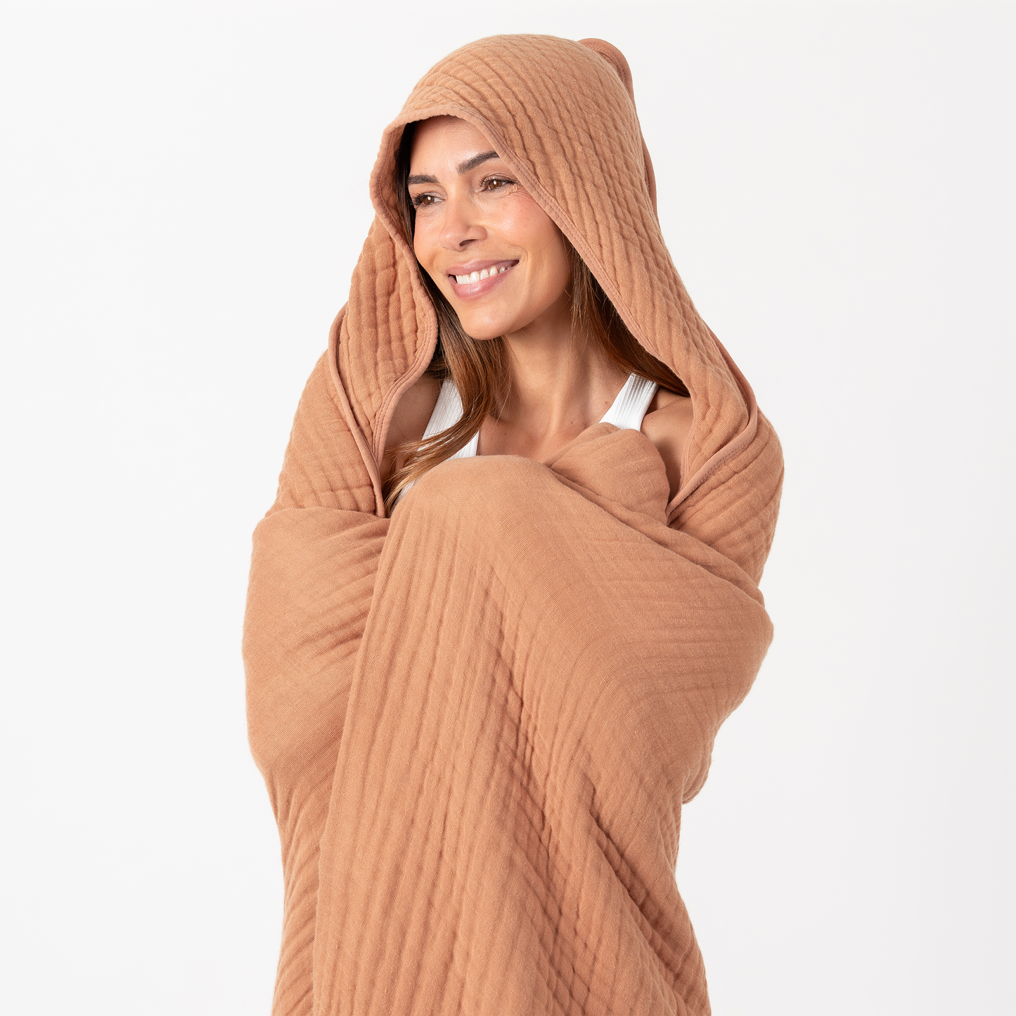 Comfy Cubs Adult Hooded Towel/Blanket Cotton Muslin