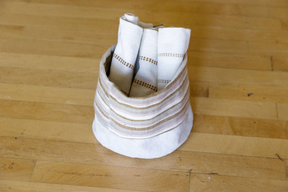Dabo Handwoven Ethiopian Cotton Fabric Basket