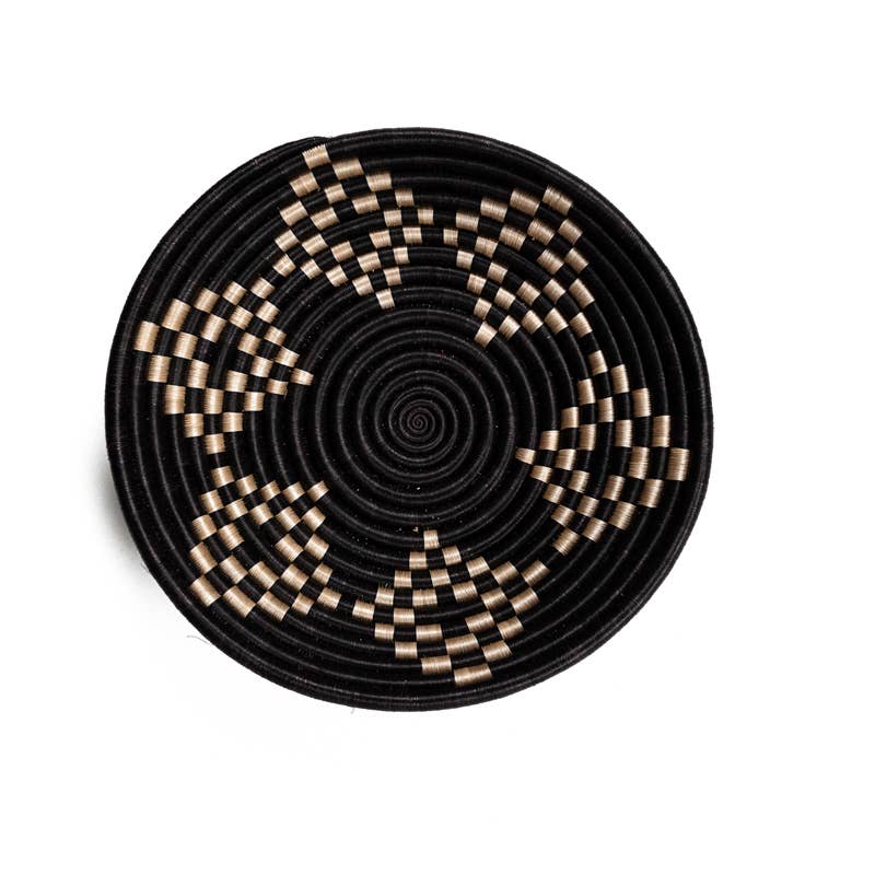 Bariku Woven Bowl Black & Tea by AziziLife