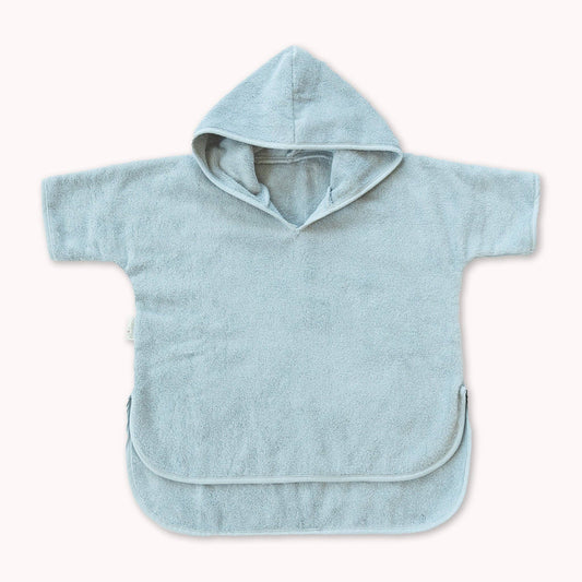 Organic Cotton Hooded Poncho Cover-Up Grey