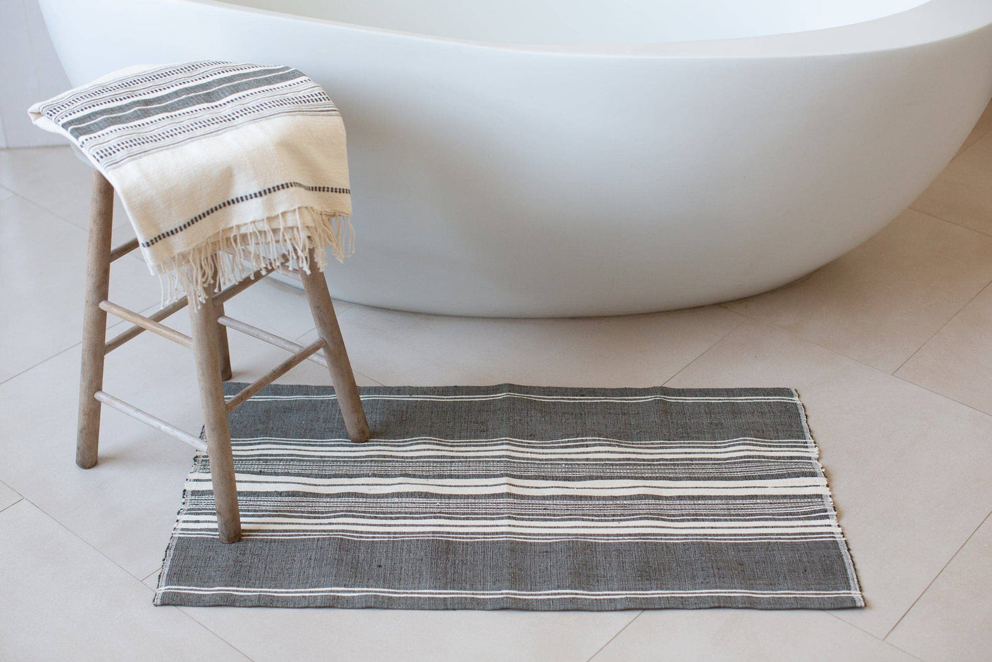 Genale handwoven Ethiopian cotton bath mat