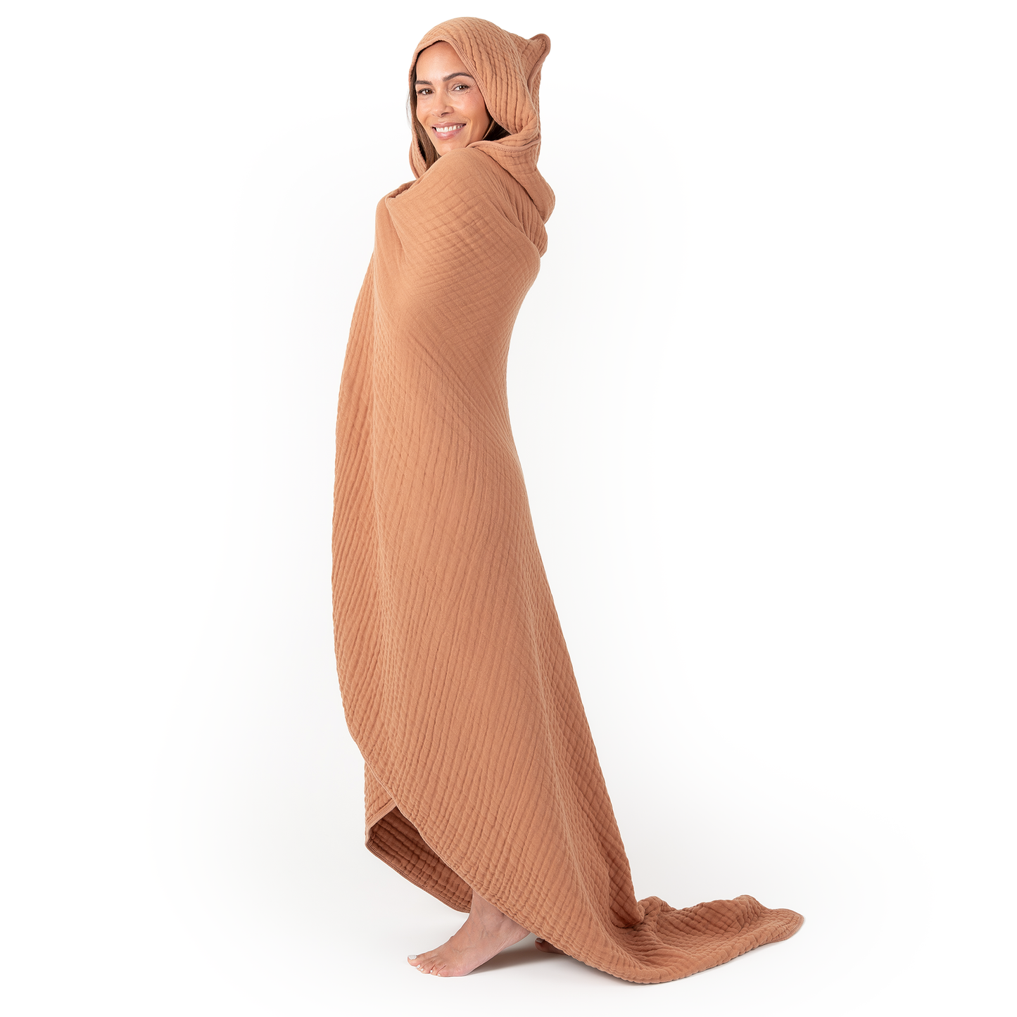 Comfy Cubs Adult Hooded Towel/Blanket Cotton Muslin