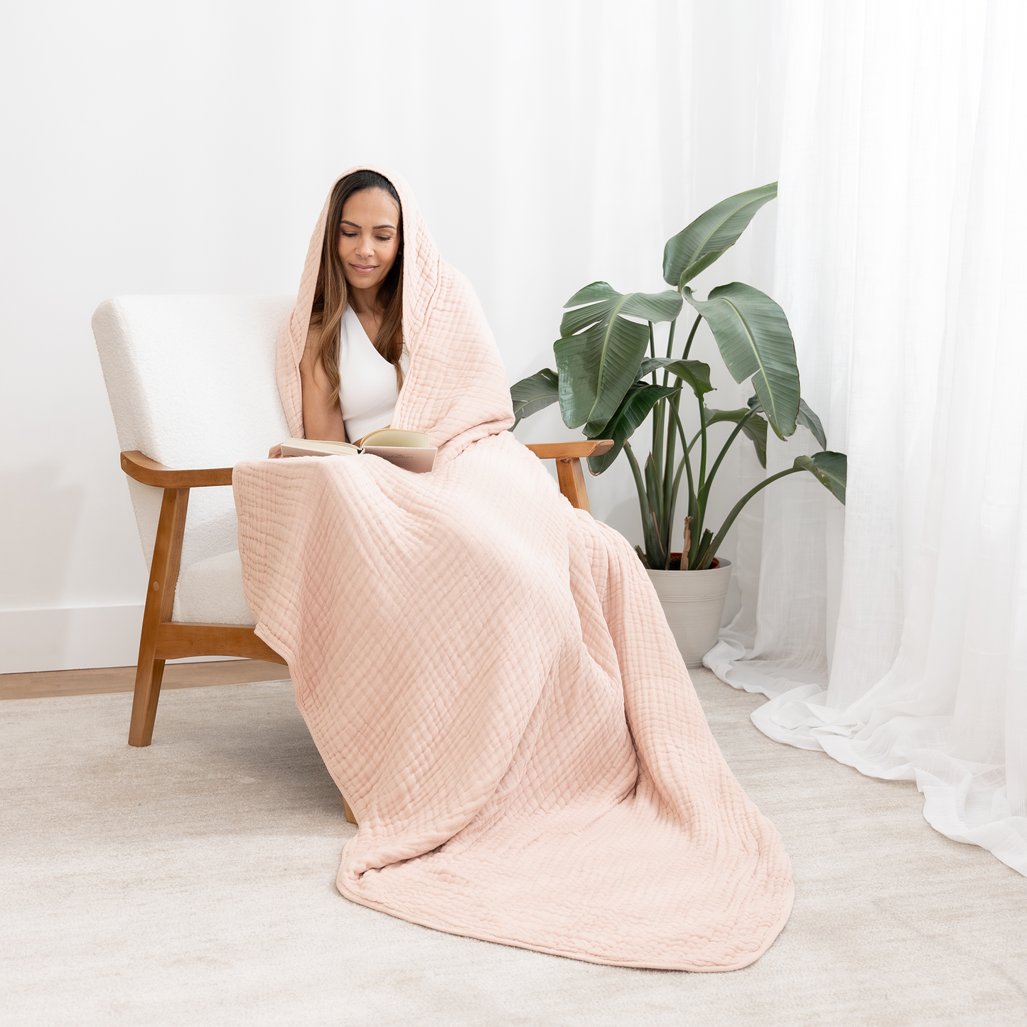 Comfy Cubs Adult Hooded Towel/Blanket Cotton Muslin
